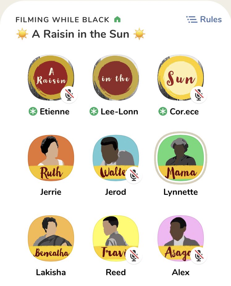 A Raisin in the Sun on Clubhouse members